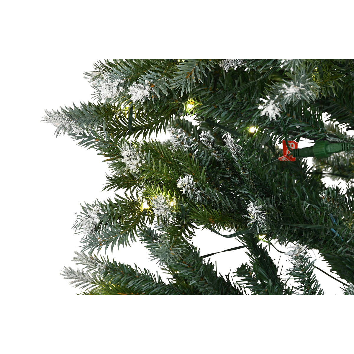 Árbol de Navidad Verde Metal Polietileno con Efecto Nieve 130x130x210 cm