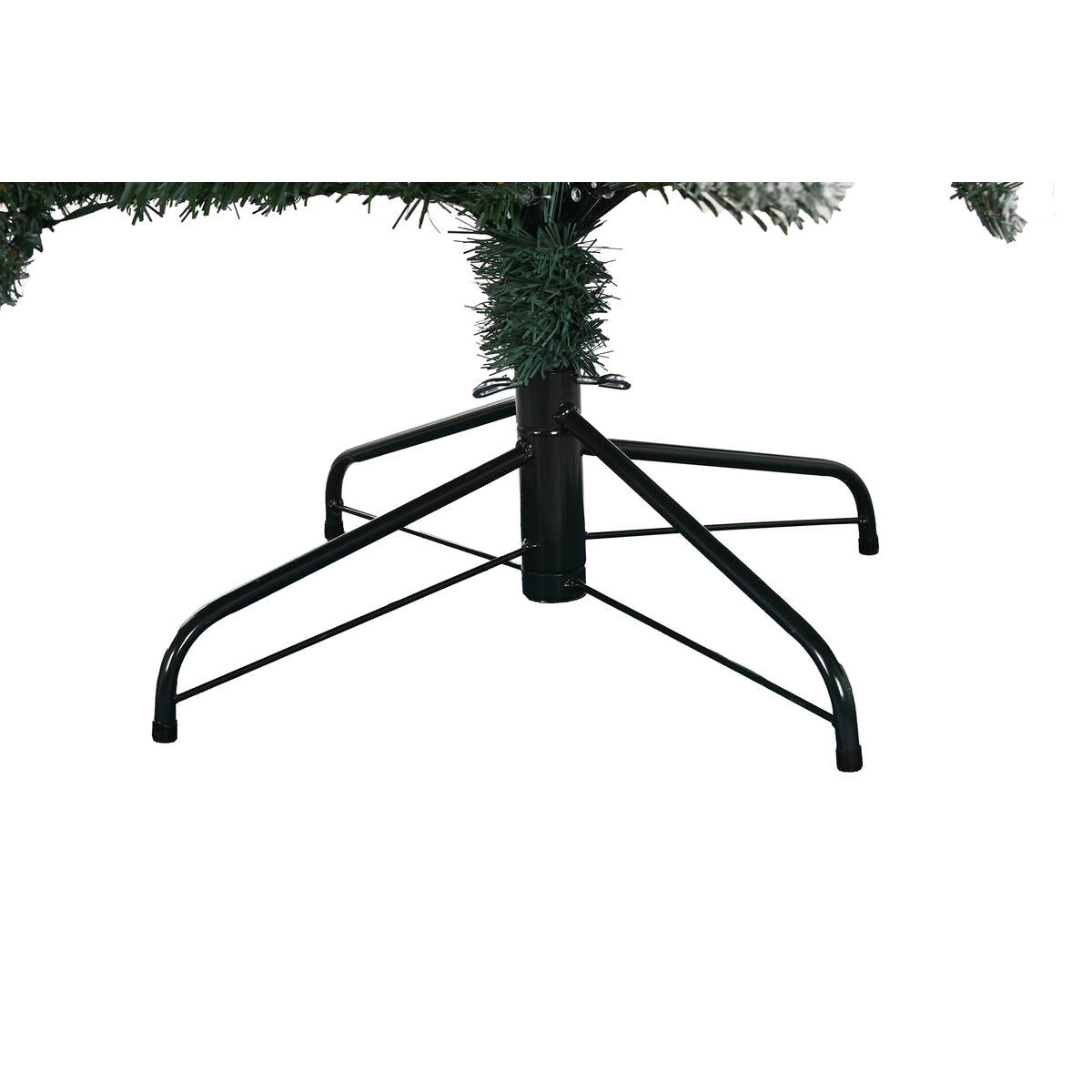 Árbol de Navidad Verde Metal Polietileno con Efecto Nieve 130x130x210 cm
