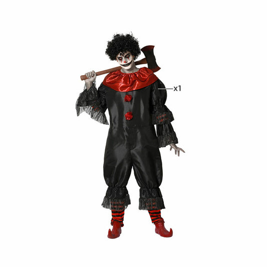 Disfraz de payaso negro para adulto (1 pieza)
