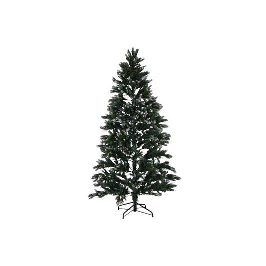 Árbol de Navidad Verde Metal Polietileno con Efecto Nieve 130x130x210 cm