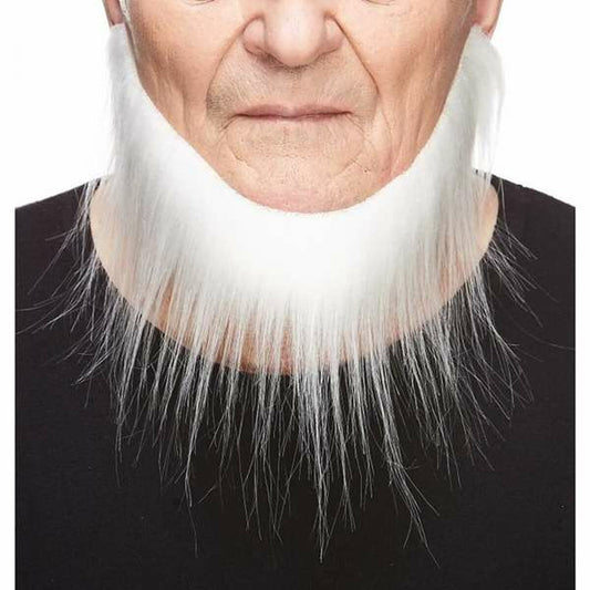 Barba postiza blanca para disfraz y vestido elegante