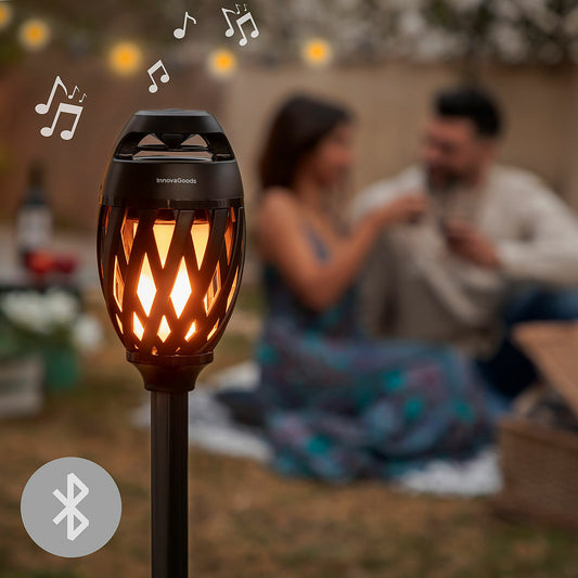Altavoz inalámbrico con LED con efecto de llama