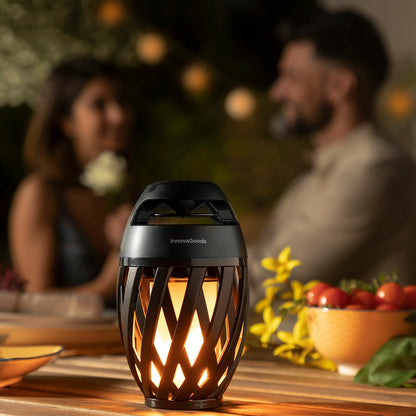 Altavoz inalámbrico con LED con efecto de llama