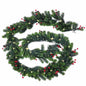 Soft Green LED Light Wreath 6.1m with White Lights