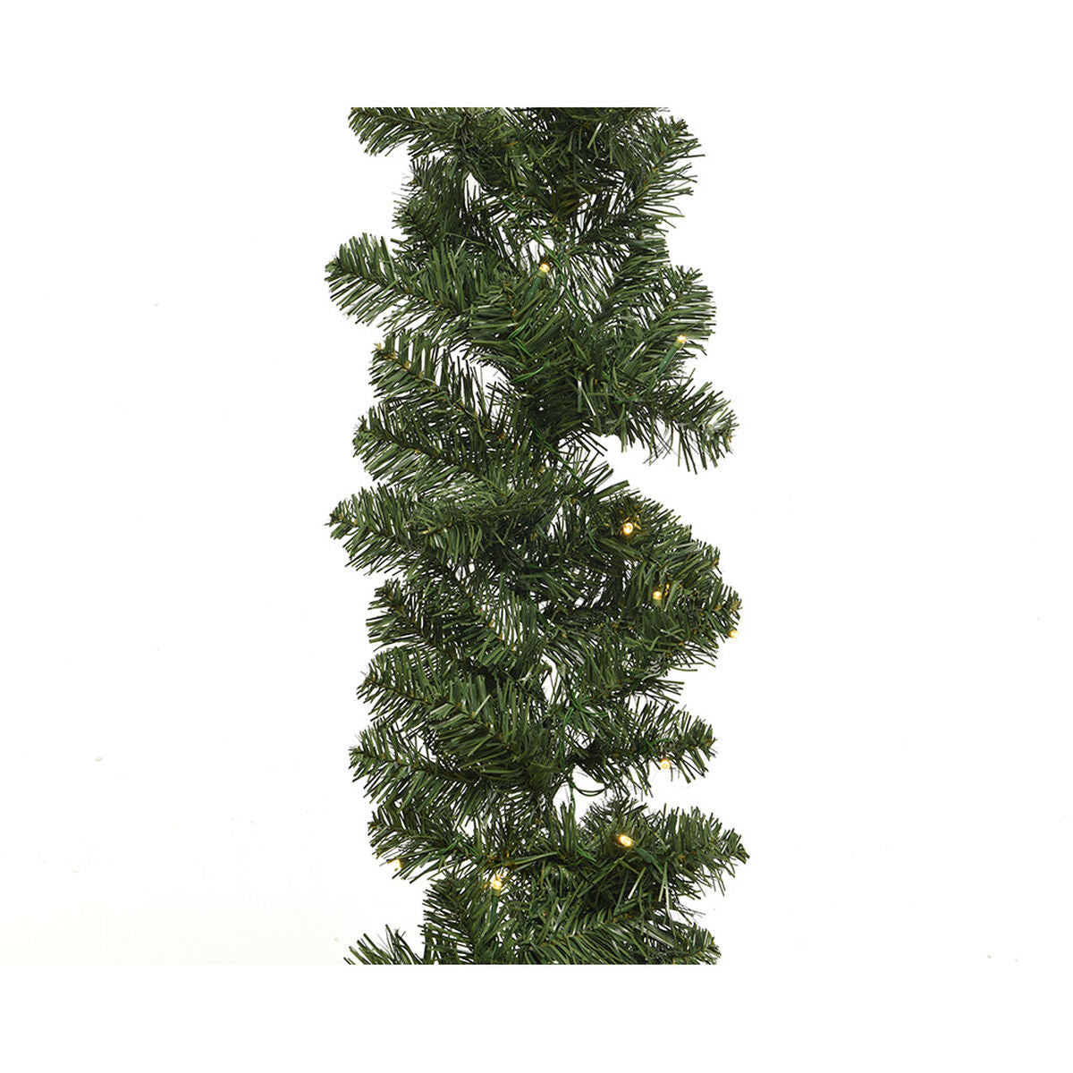 Soft Green LED Light Wreath 6.1m with White Lights